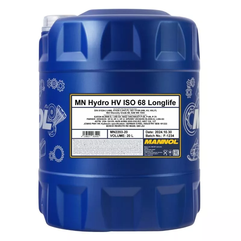 Гидравликалық май MANNOL HV ISO 68 2203 20 л